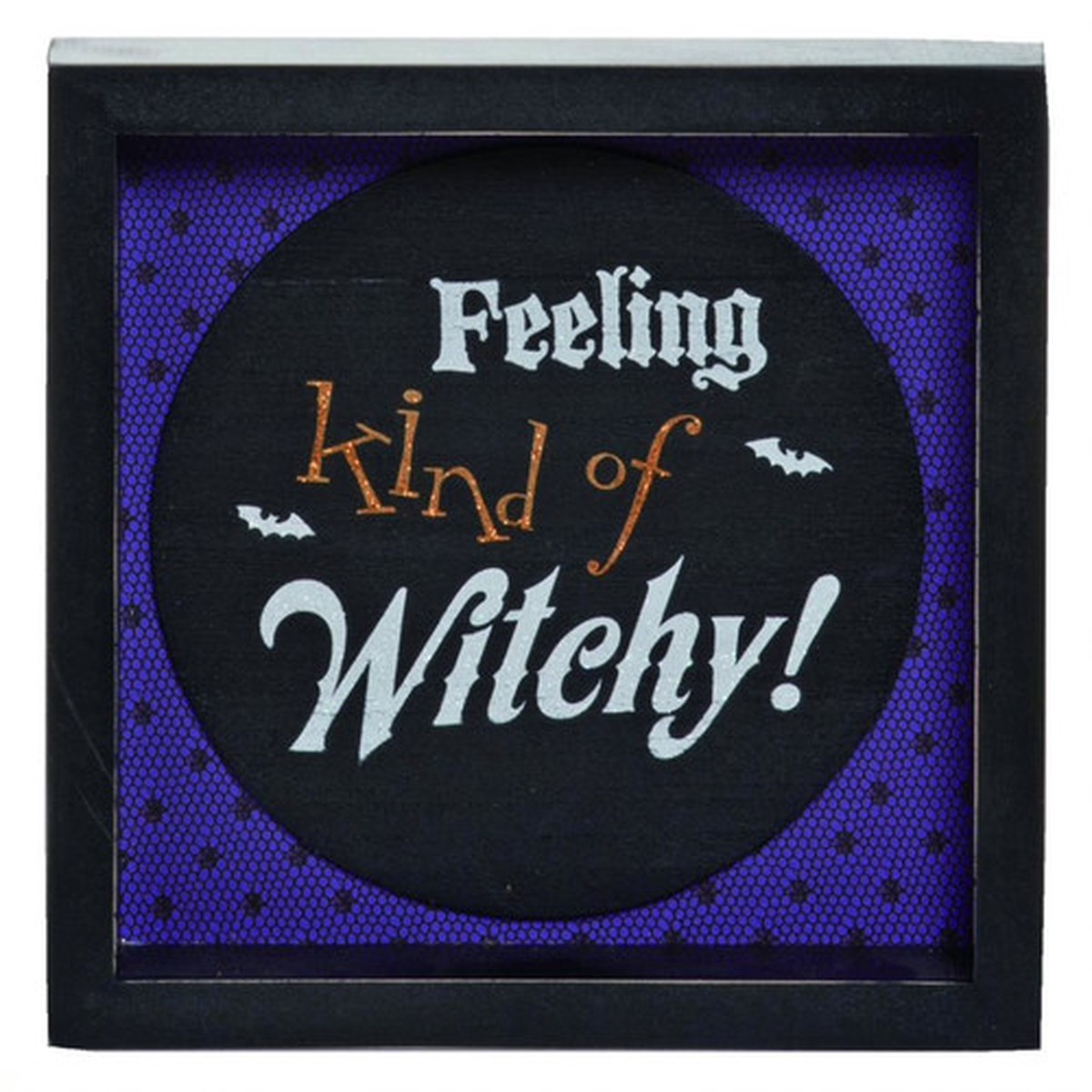 10″ Dimensional Framed “Feeling Kind of Witchy” Halloween Wall Decor