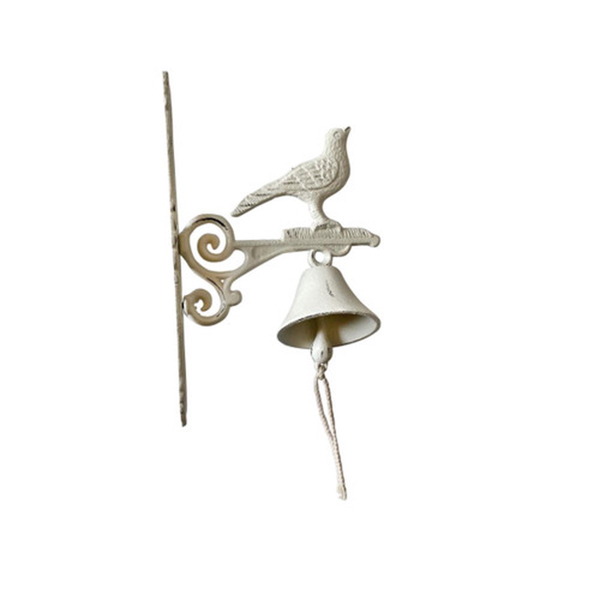 12.5″ Antique White Bird Outdoor Wall Bell Decoration