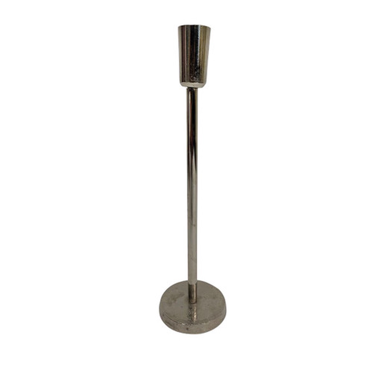 12″ Silver Contemporary Candlestick Holder Tabletop Decor – Extra Large