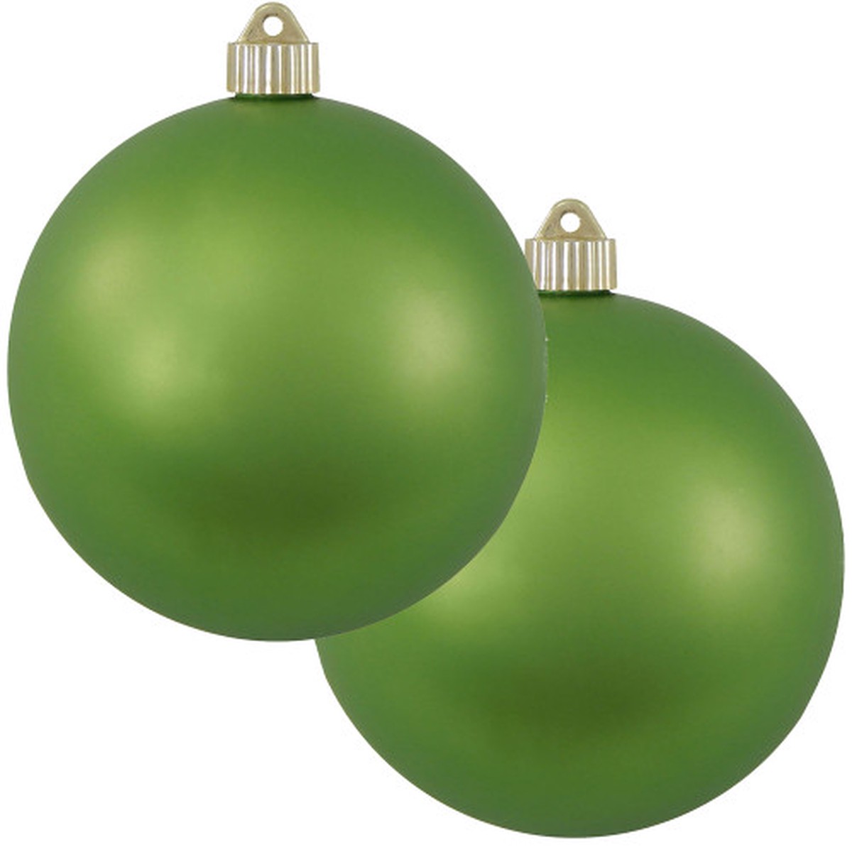 2ct Krypton Green Shatterproof Christmas Ball Ornament 6″ (150mm)