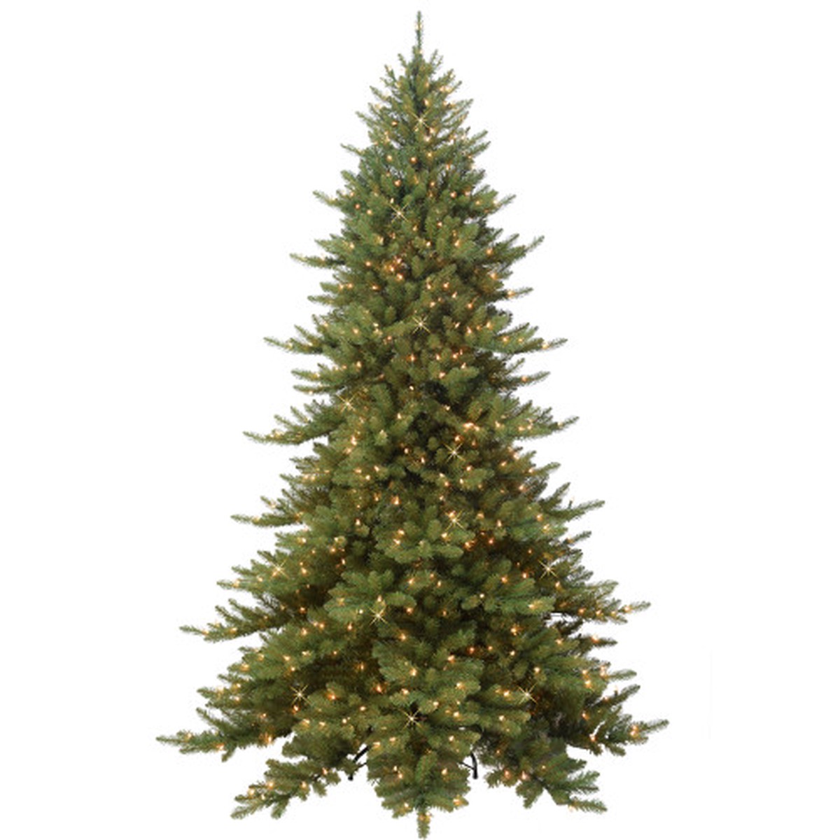 7.5' Pre-lit Royal Majestic Fraser Fir Green Christmas Tree with Memory Tips and Sure-lit Pole Clear Lights