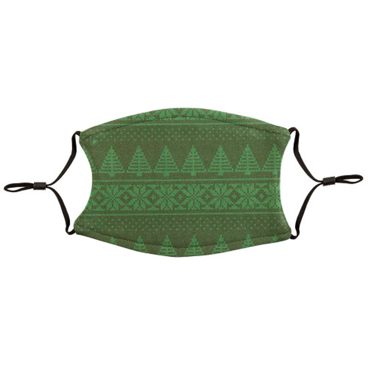 Tree and Floral Adult Face Mask – 7″ – Green