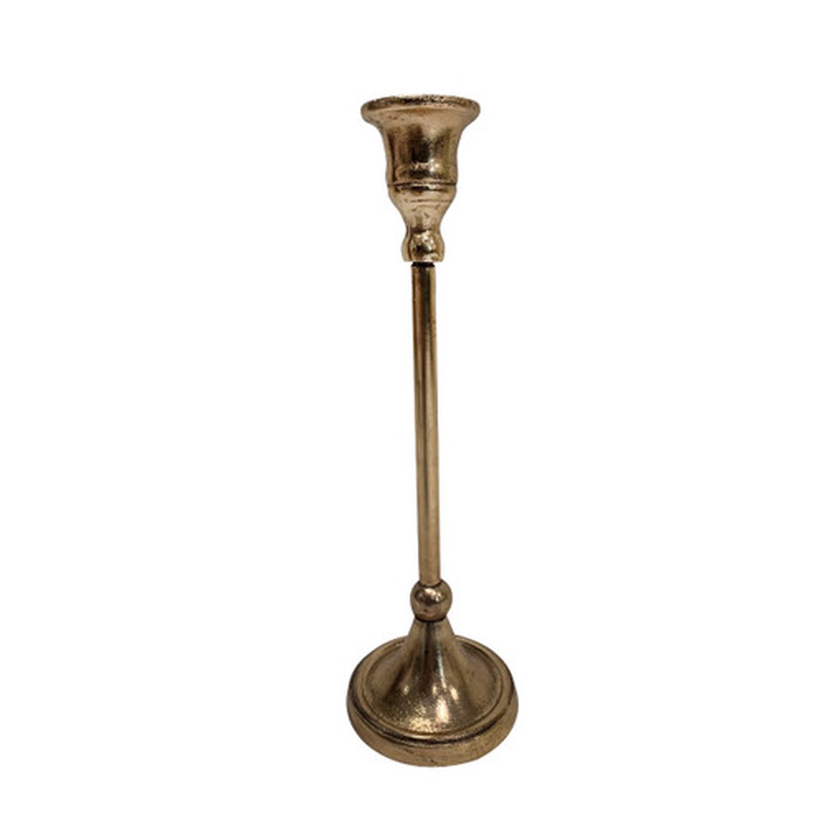 10″ Bronze Contemporary Candlestick Holder Tabletop Decor – Medium