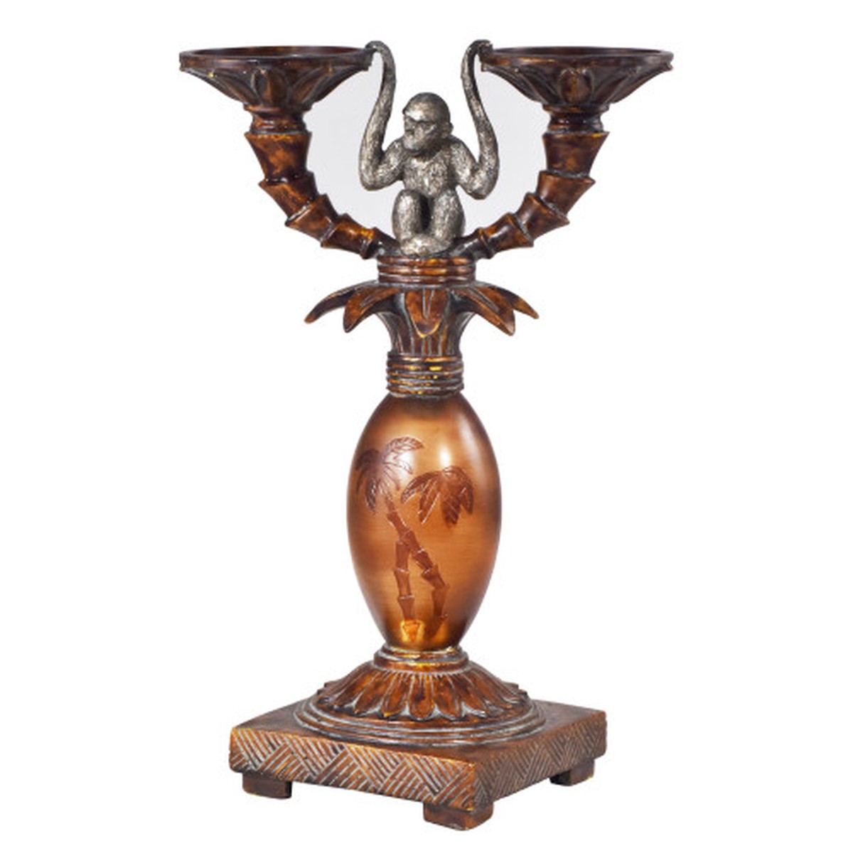 14″ Nirobi with Palm Tree Candle Holder