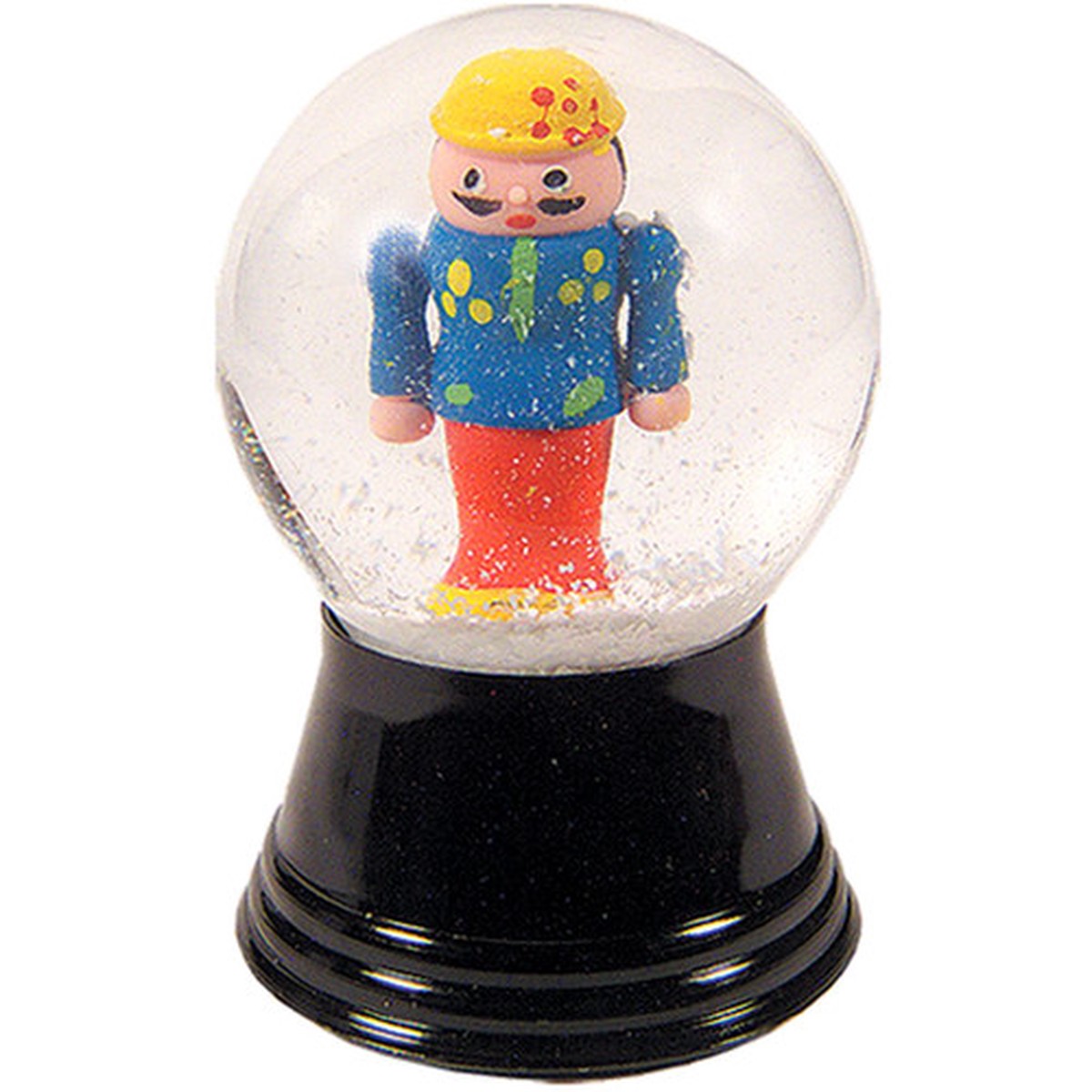 2.5″ Black and Blue Perzy Snow Globe Small Nutcracker Decoration