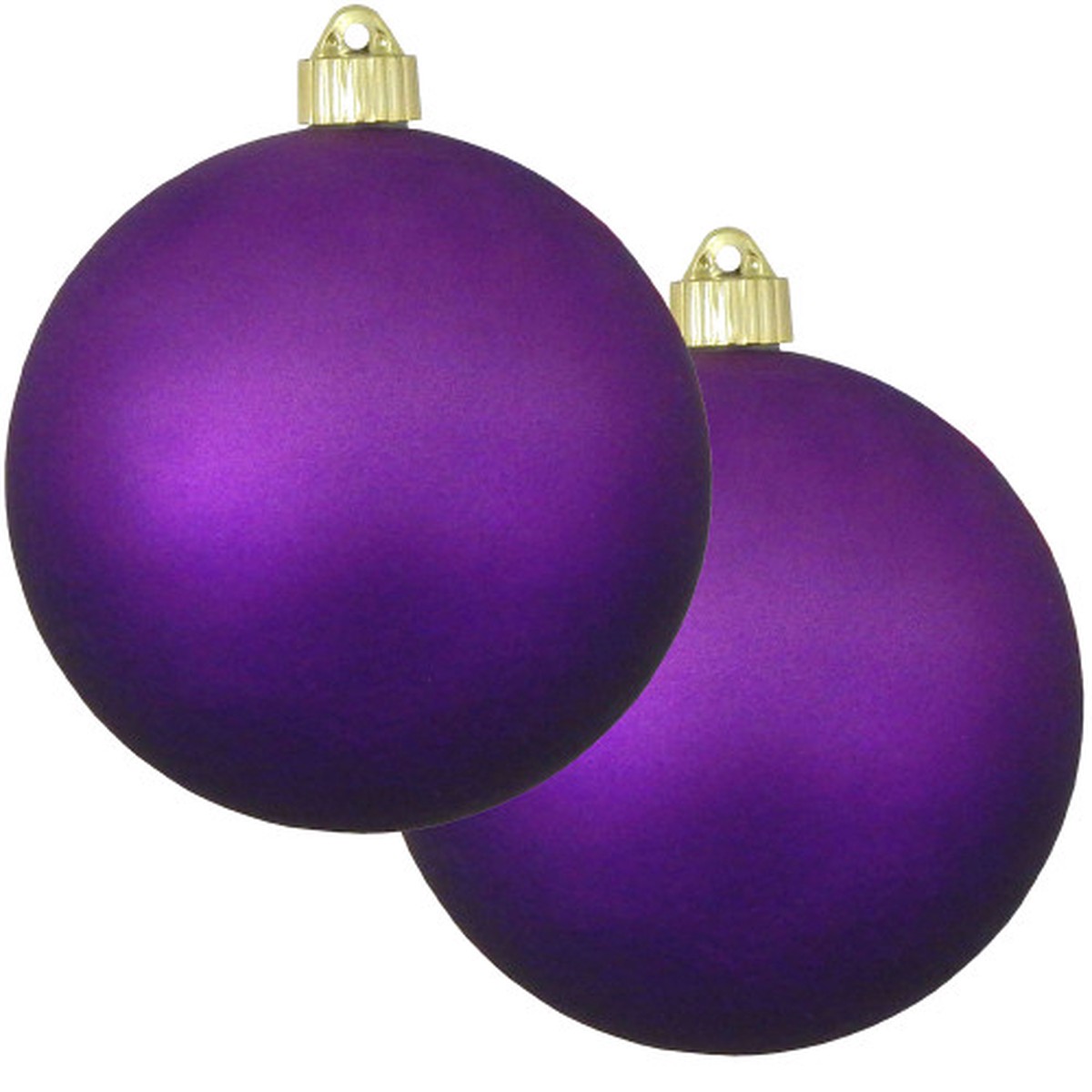 2ct Diva Purple Shatterproof Christmas Ball Ornament 6″ (150mm)