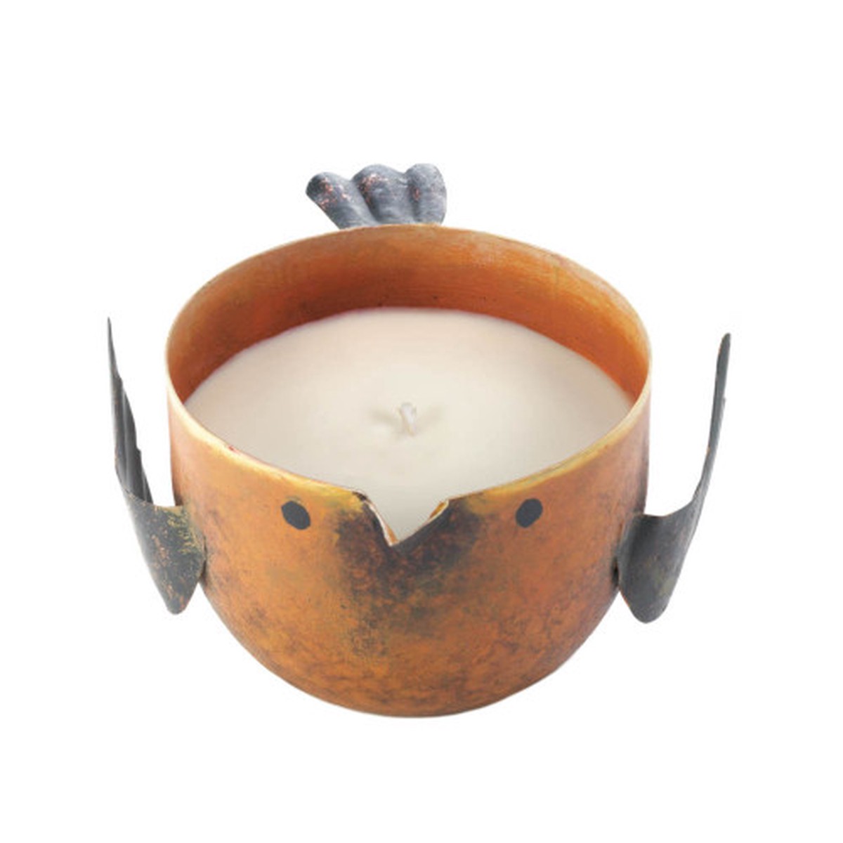 5.5" Yellow Peach and Grapefruit Birdie Aromatherapy Candle