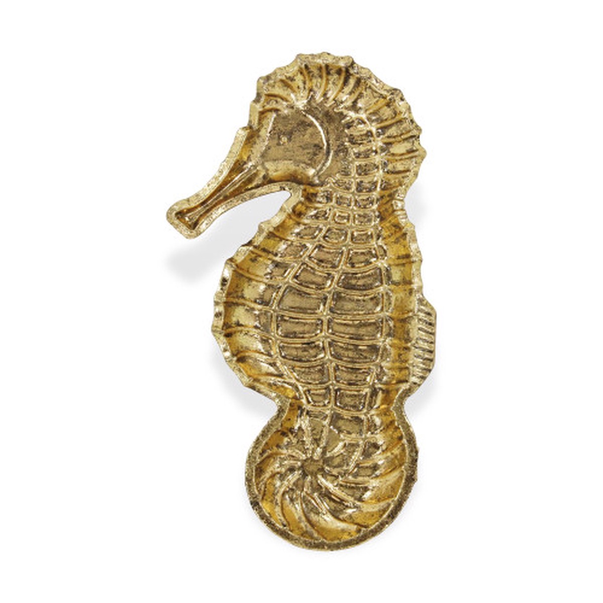 10.25″ Golden Cast Iron Sea Horse Tray