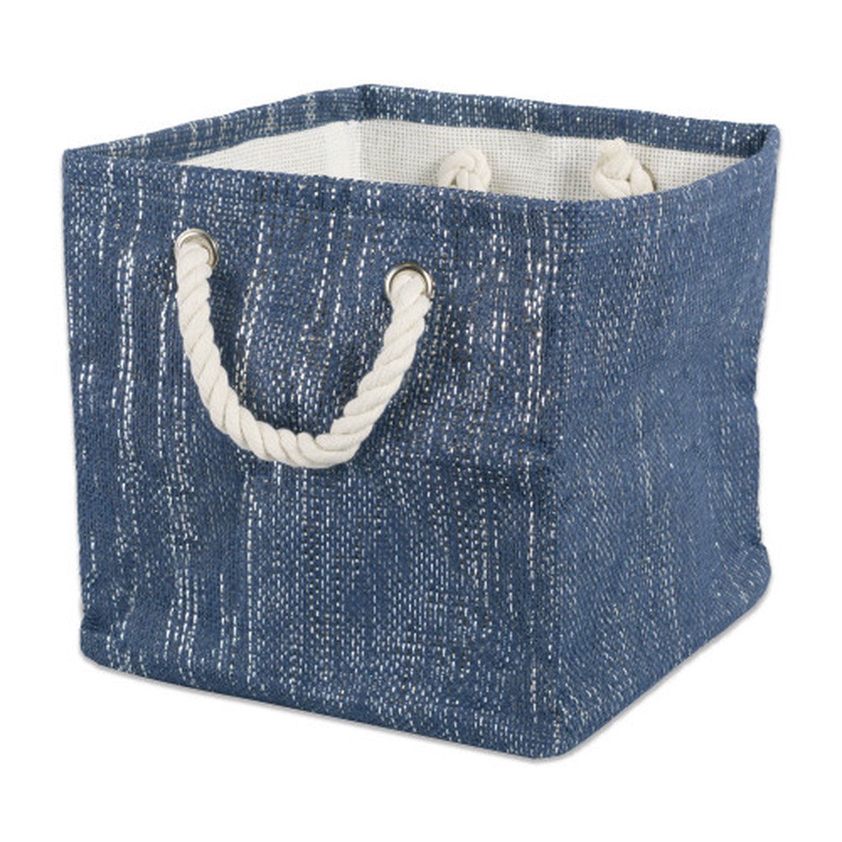 11″ Blue and Silver Multi-Purpose Storage Bin