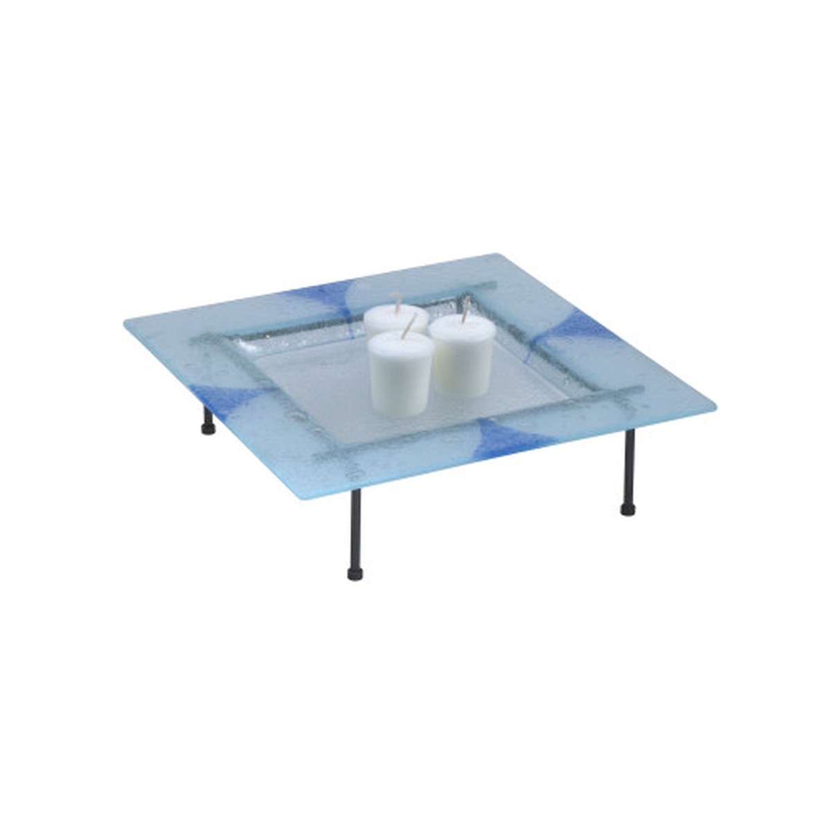 12″ Triangle Fused Glass Votive Candle Holder