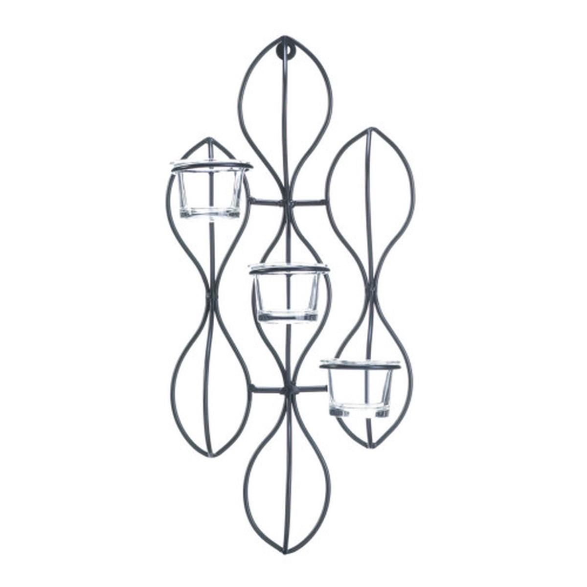 15.25″ Black and Clear Propel Candle Wall Sconce