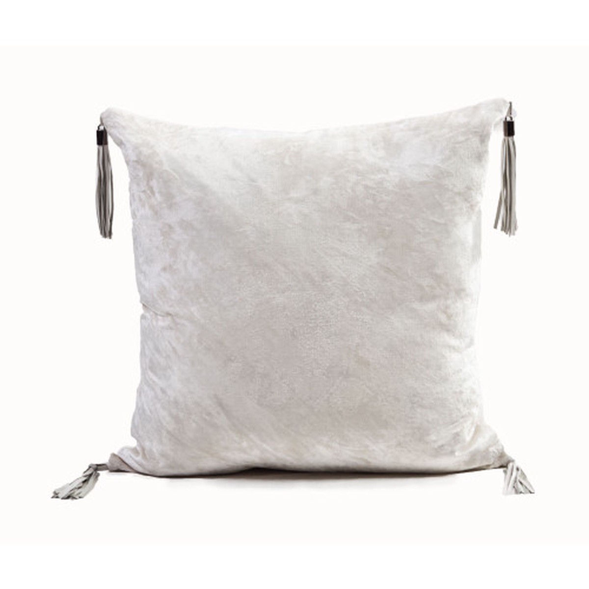20″ Arctic Gray Solid Throw Pillow – Feather and Down Filler