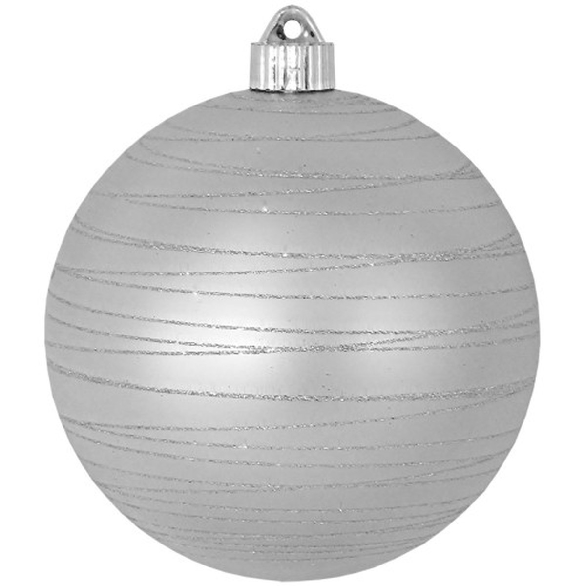 2ct Dove Gray and Silver Tangles Shatterproof Matte Christmas Ball Ornaments 6″ (150mm)