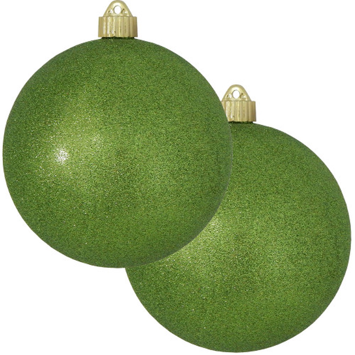 2ct Lime Green Shatterproof Christmas Ball Ornament 6″ (150mm)