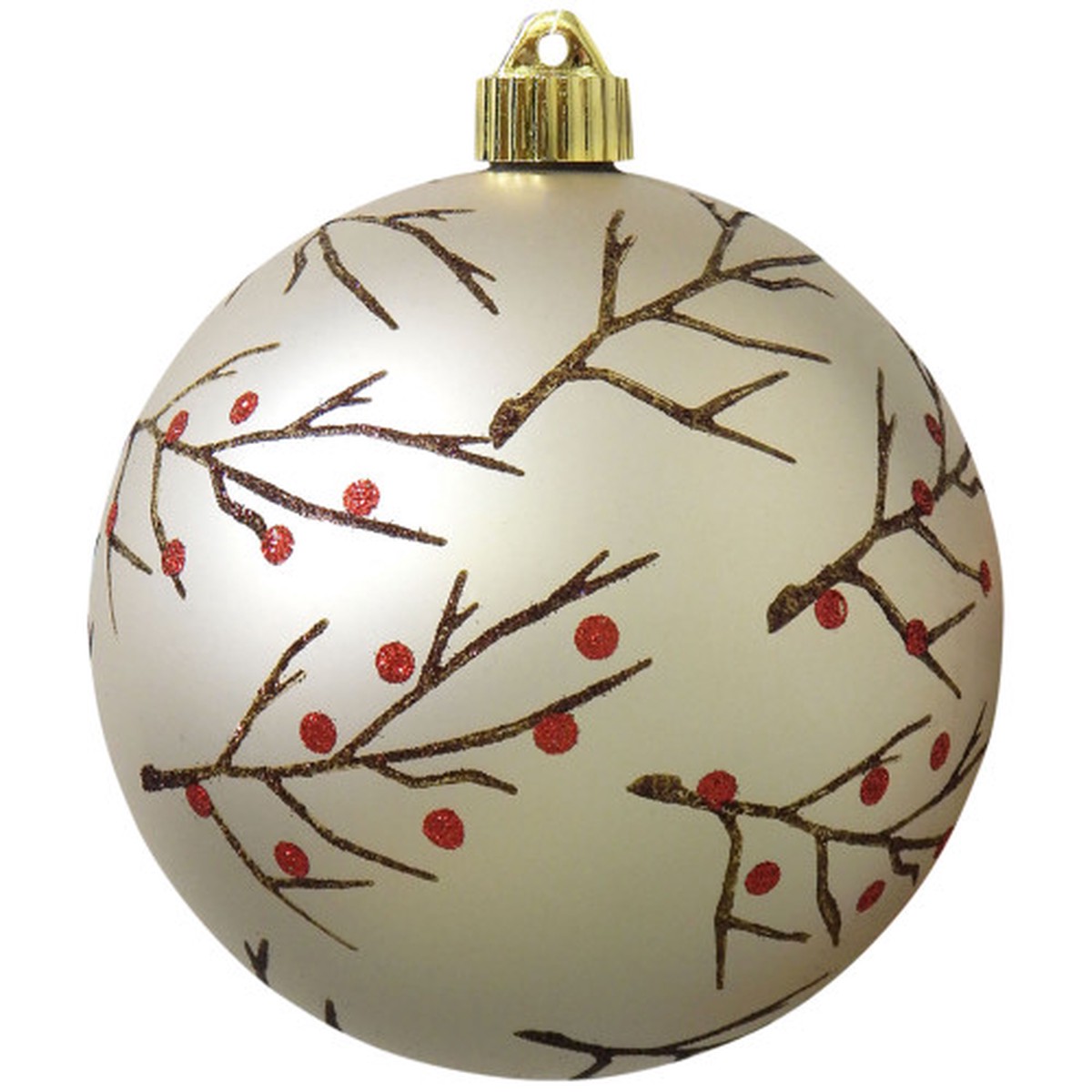 2ct Silver and Brown Shatterproof Matte Christmas Ball Ornaments 6″ (150mm)