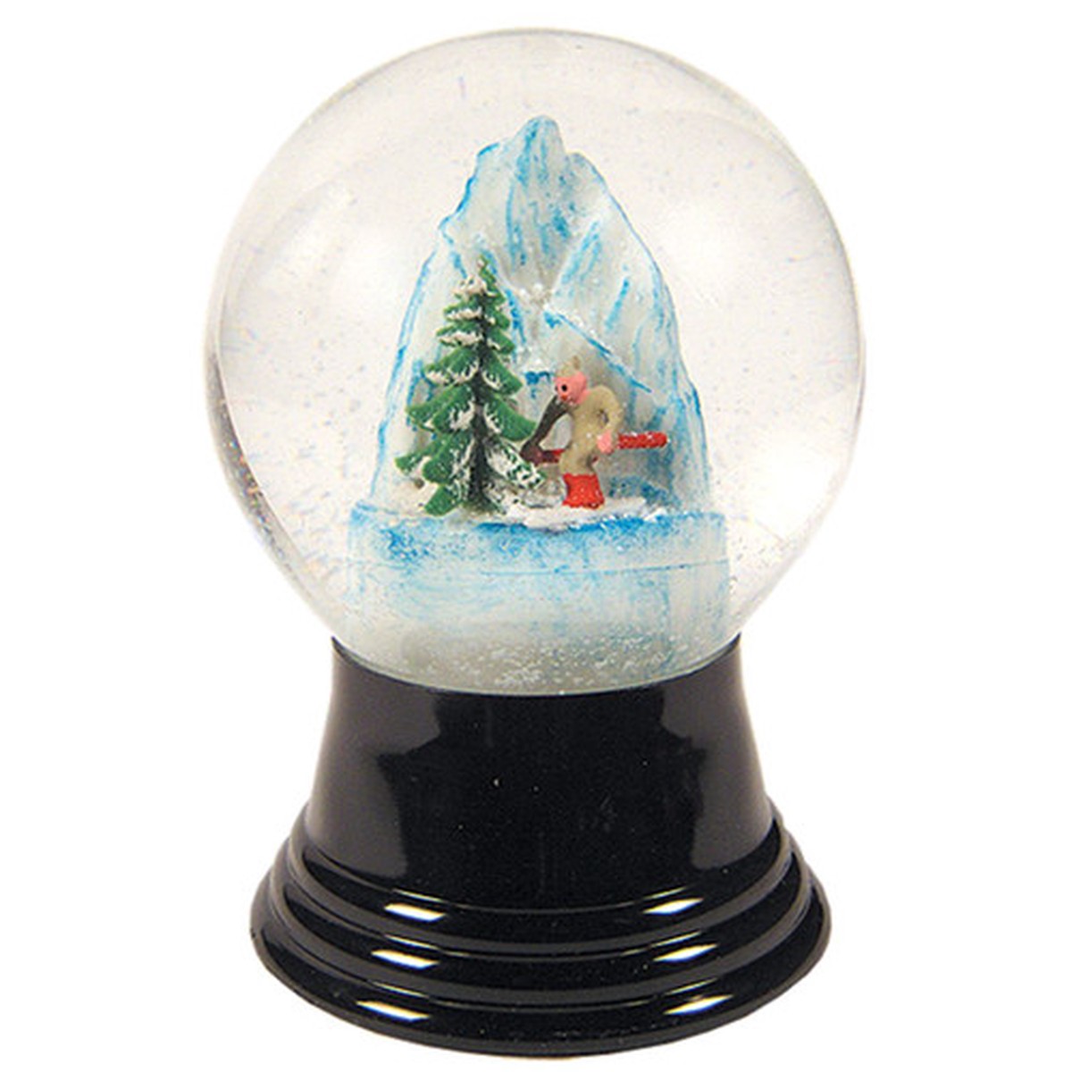 5″ Perzy Medium Skier Christmas Snow Globe