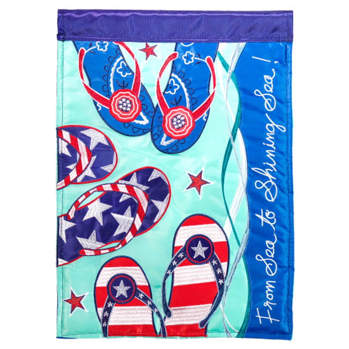 Flip-Flops "From Sea to Shining Sea!" Americana Outdoor Garden Flag - 18" x 13"