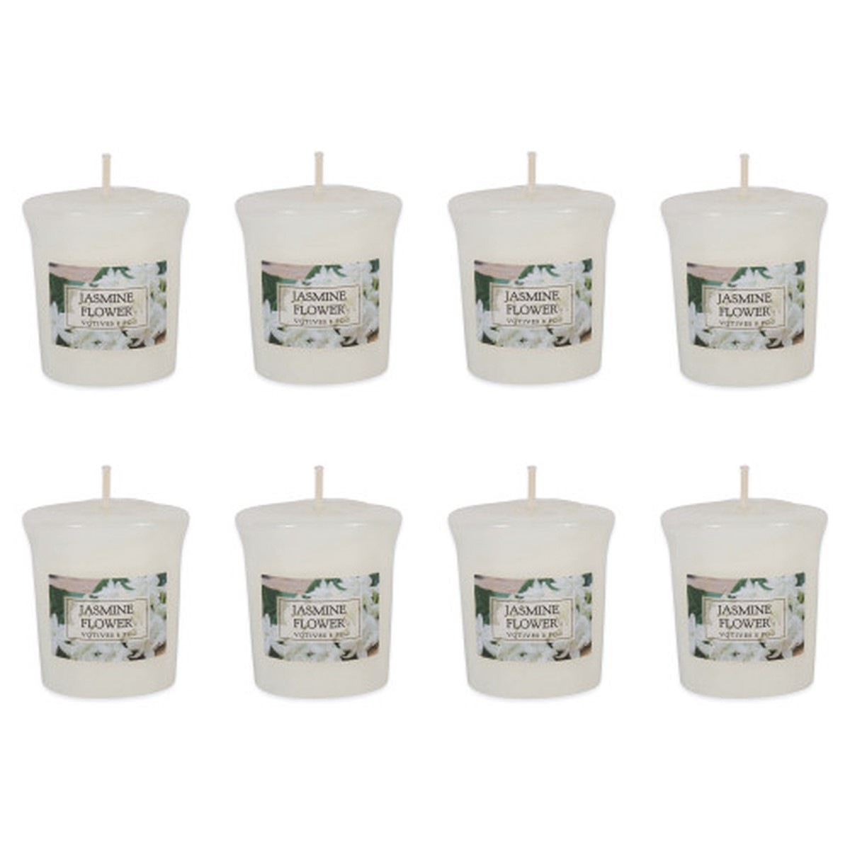Set of 8 Jasmine Votives, 1.75"