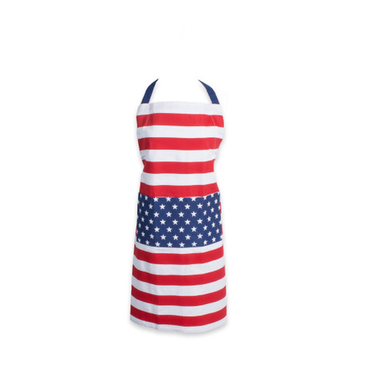 Stars and Stripes Americana Kitchen Apron - 32" - Red and White