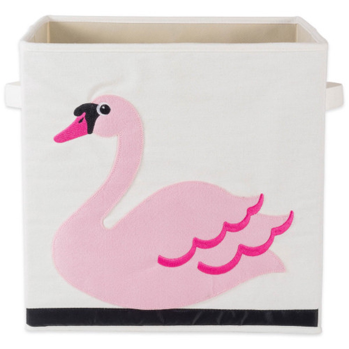 13″ Pink Swan Themed Storage Basket