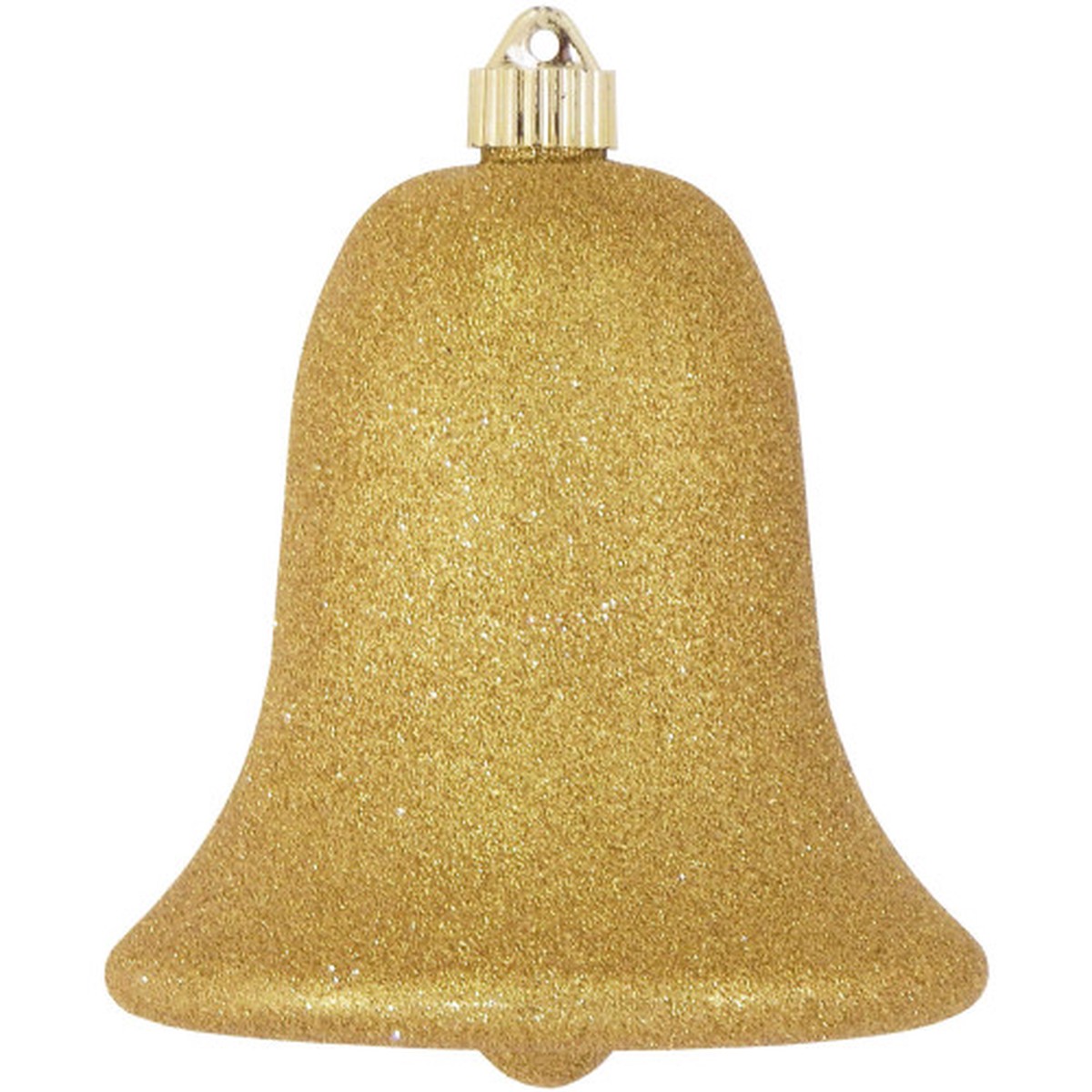 7″ Gold Shatterproof Glitter Christmas Bell Ornament