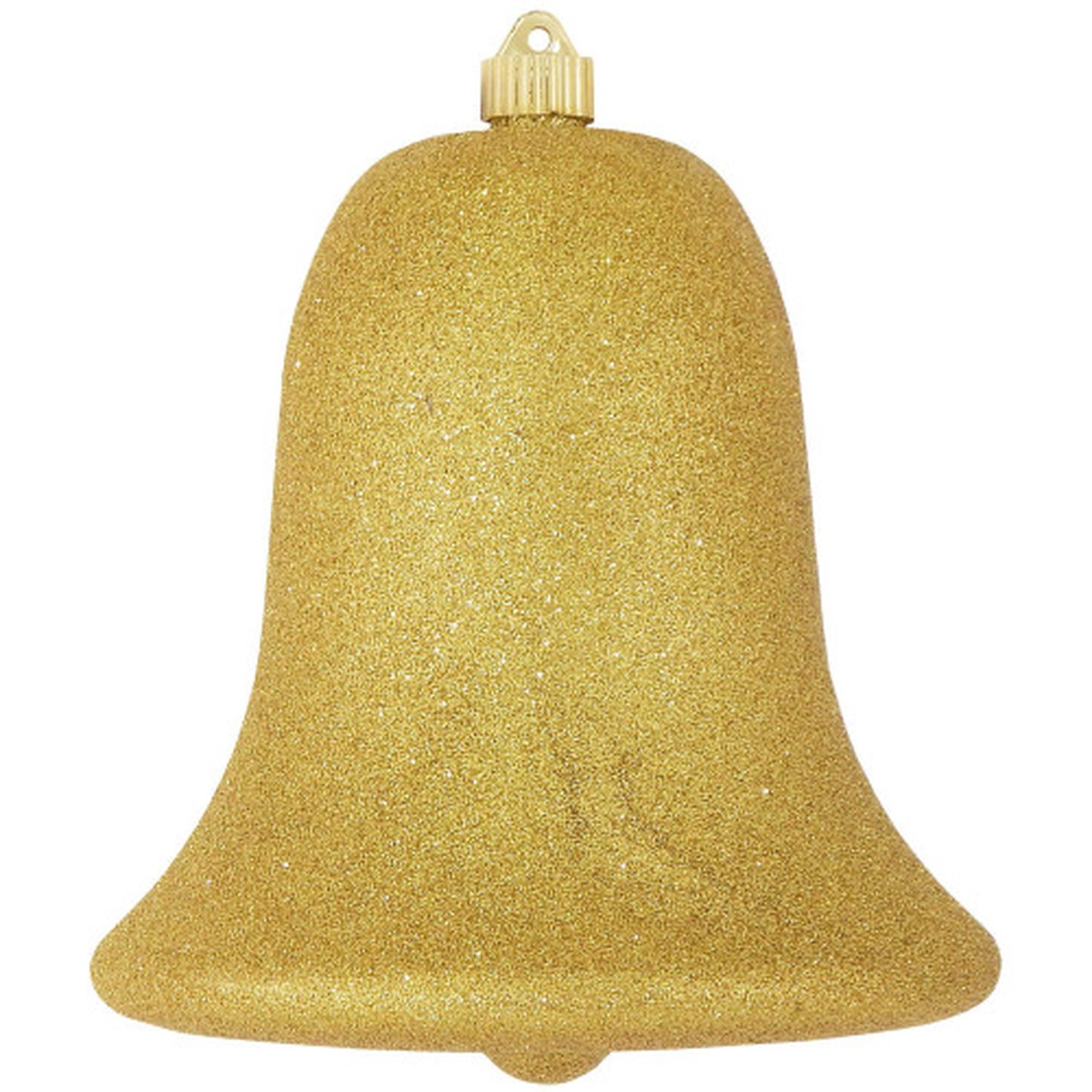 9″ Gold Shatterproof Glitter Christmas Bell Ornament