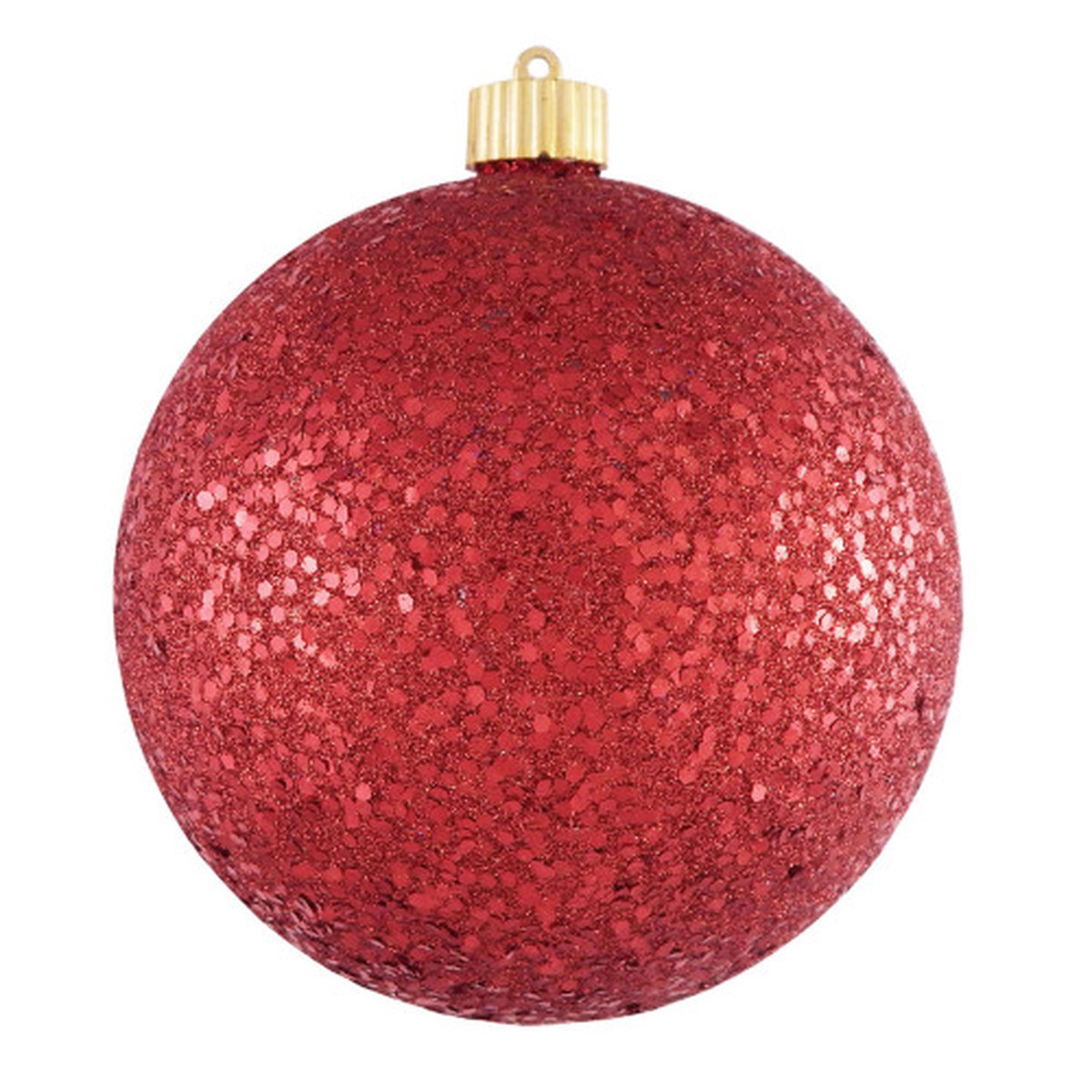 2ct Red Shatterproof Glitter Christmas Ball Ornaments 6″ (150mm)