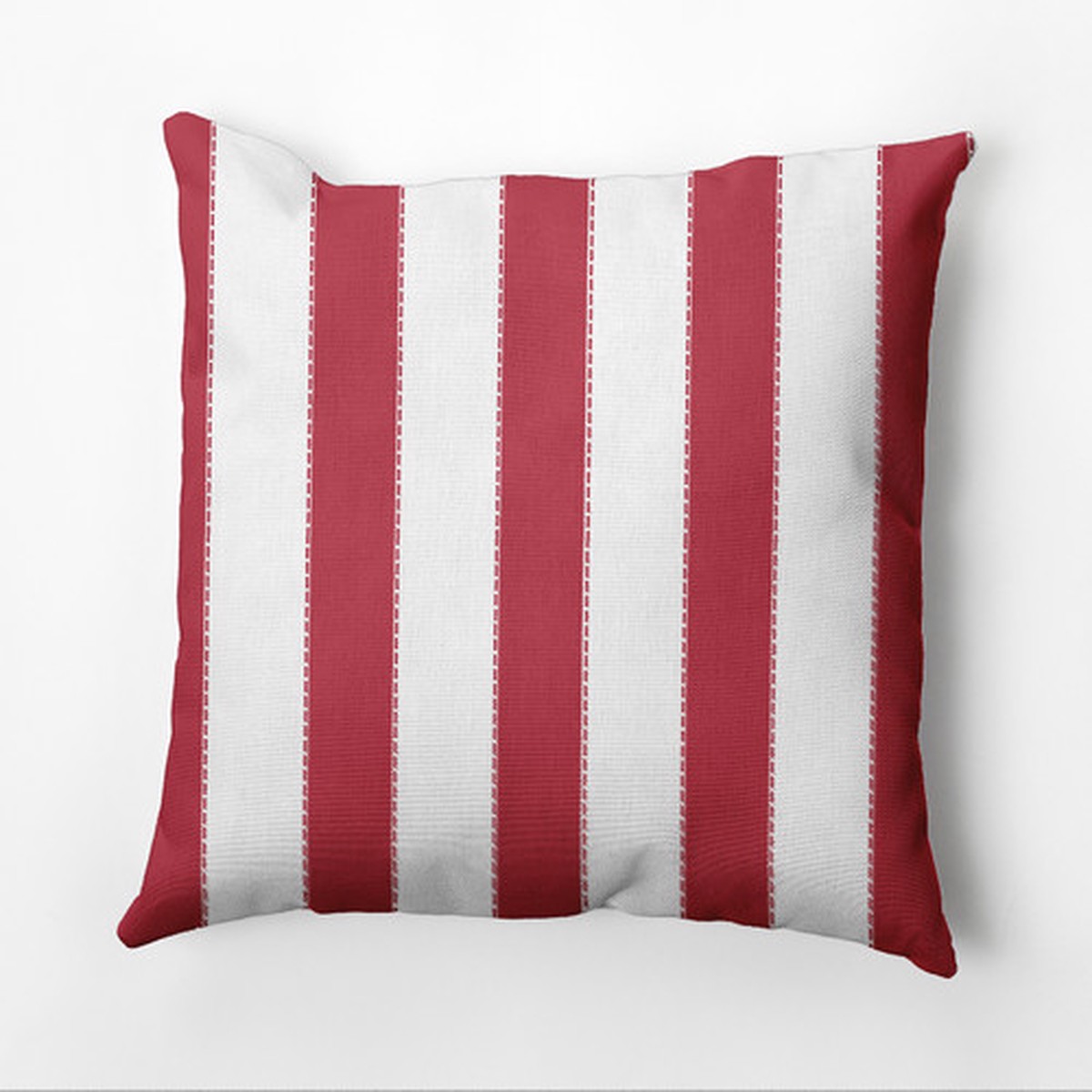 Red and White Perfect Stripe Outdoor Throw Pillow - 18"