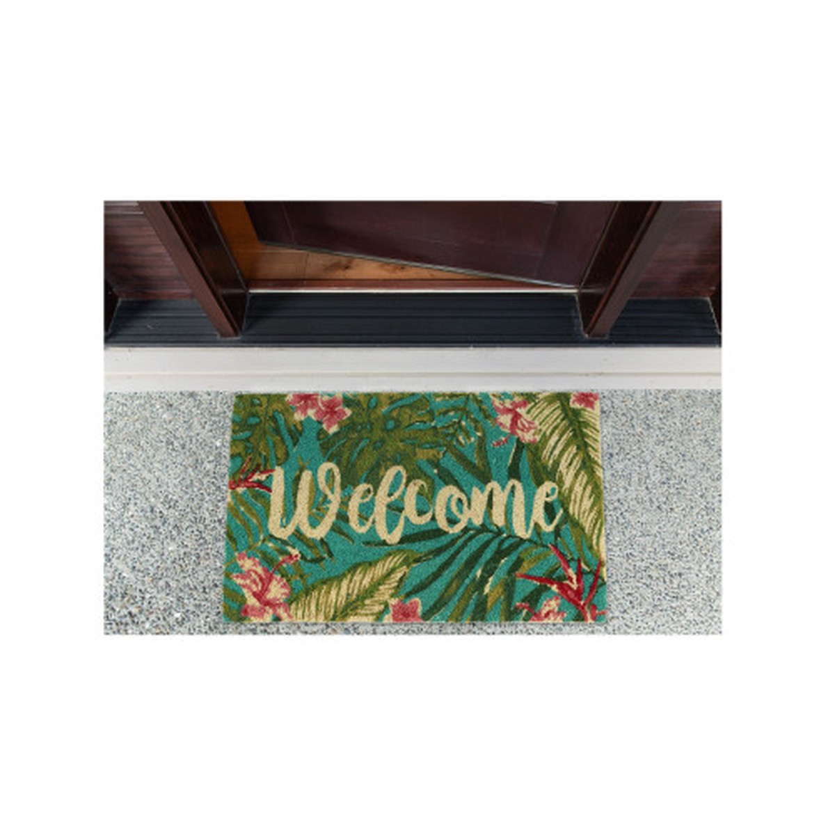 Tropical Themed Welcome Rectangular Doormat – 18″ x 30″
