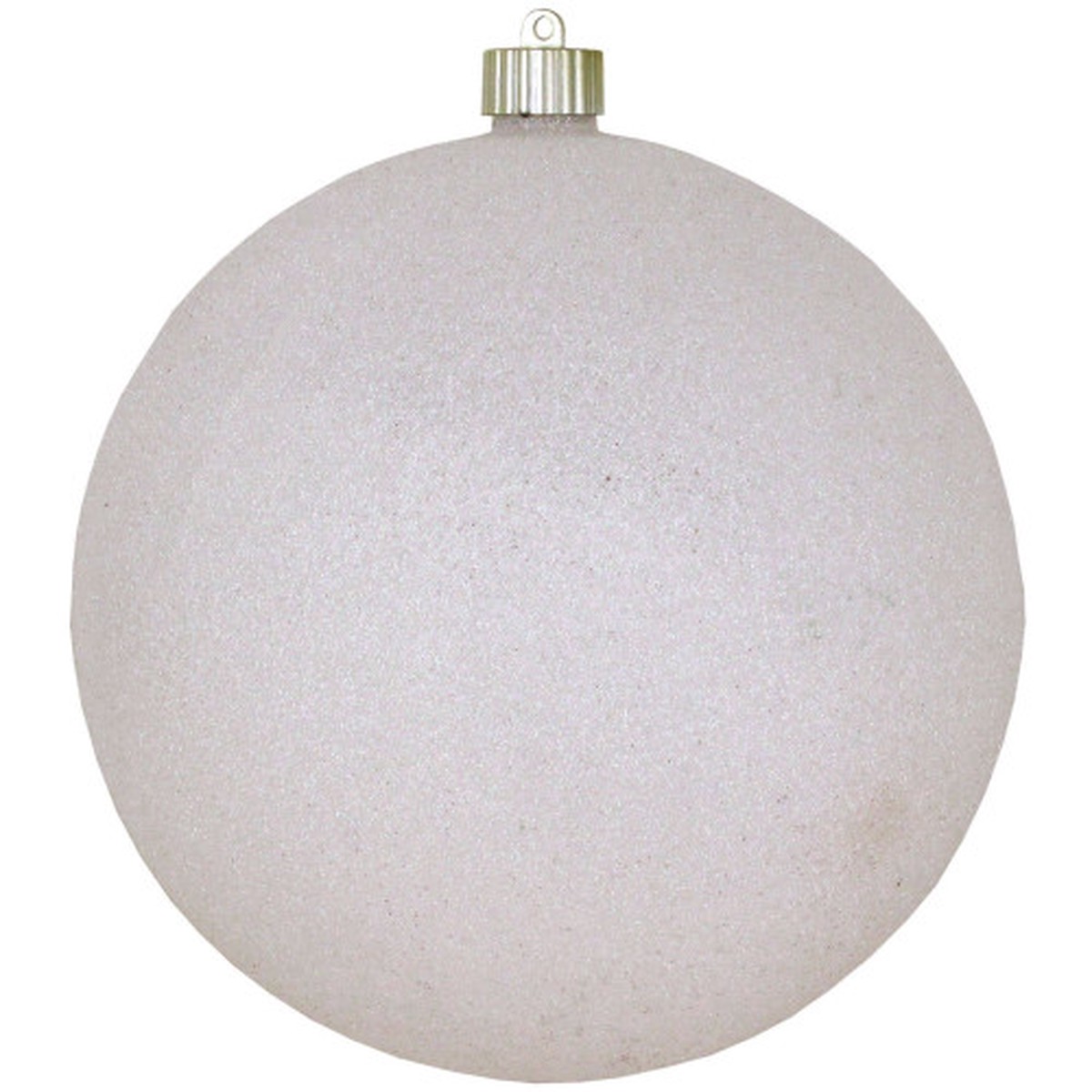 White Shatterproof Glitter Christmas Ball Ornament 8″ (200mm)