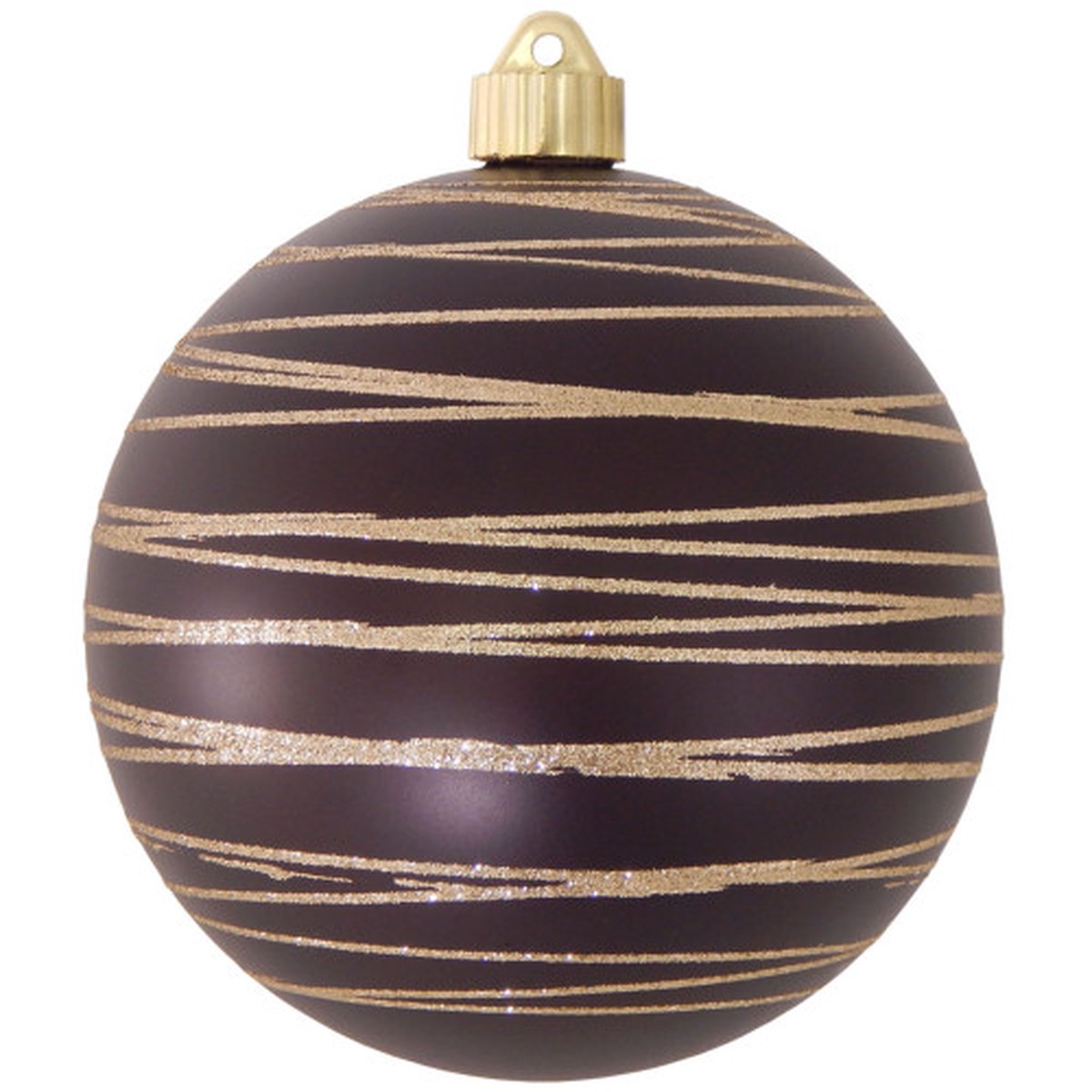 2ct Cowboy Brown Tangles Shatterproof Matte Christmas Ball Ornaments 6″ (150mm)