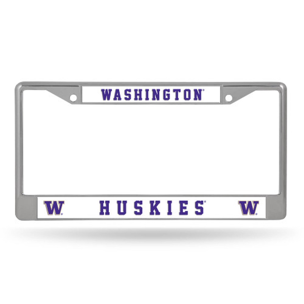 6" x 12" Purple and White College Washington Huskies License Plate Cover