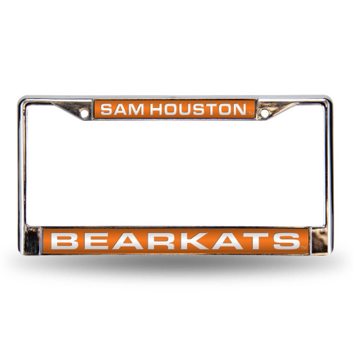6" x 12" White and Orange College Sam Houston State Bearkats License Plate Cover