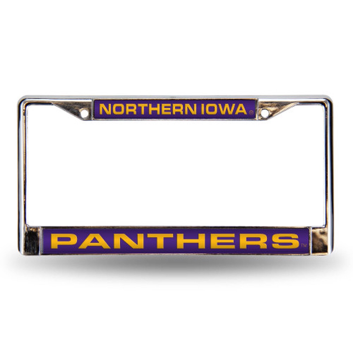 6" x 12" Yellow and Purple College Northern Iowa Panthers License Plate Cover