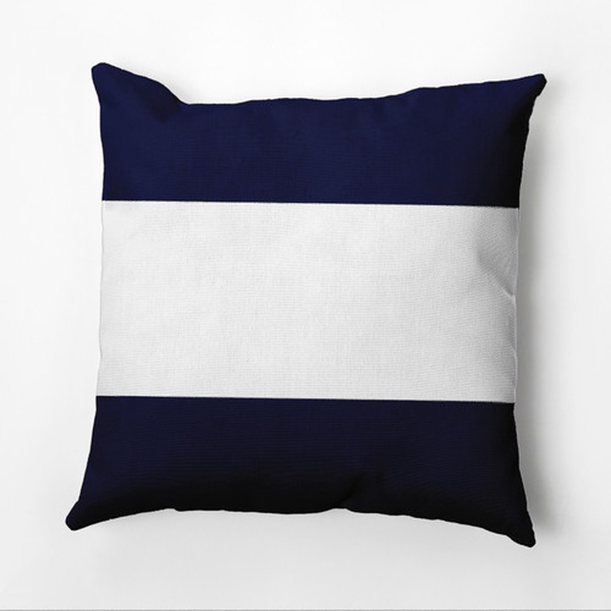 Blue and White Wide Stripe Square Throw Pillow - 20"
