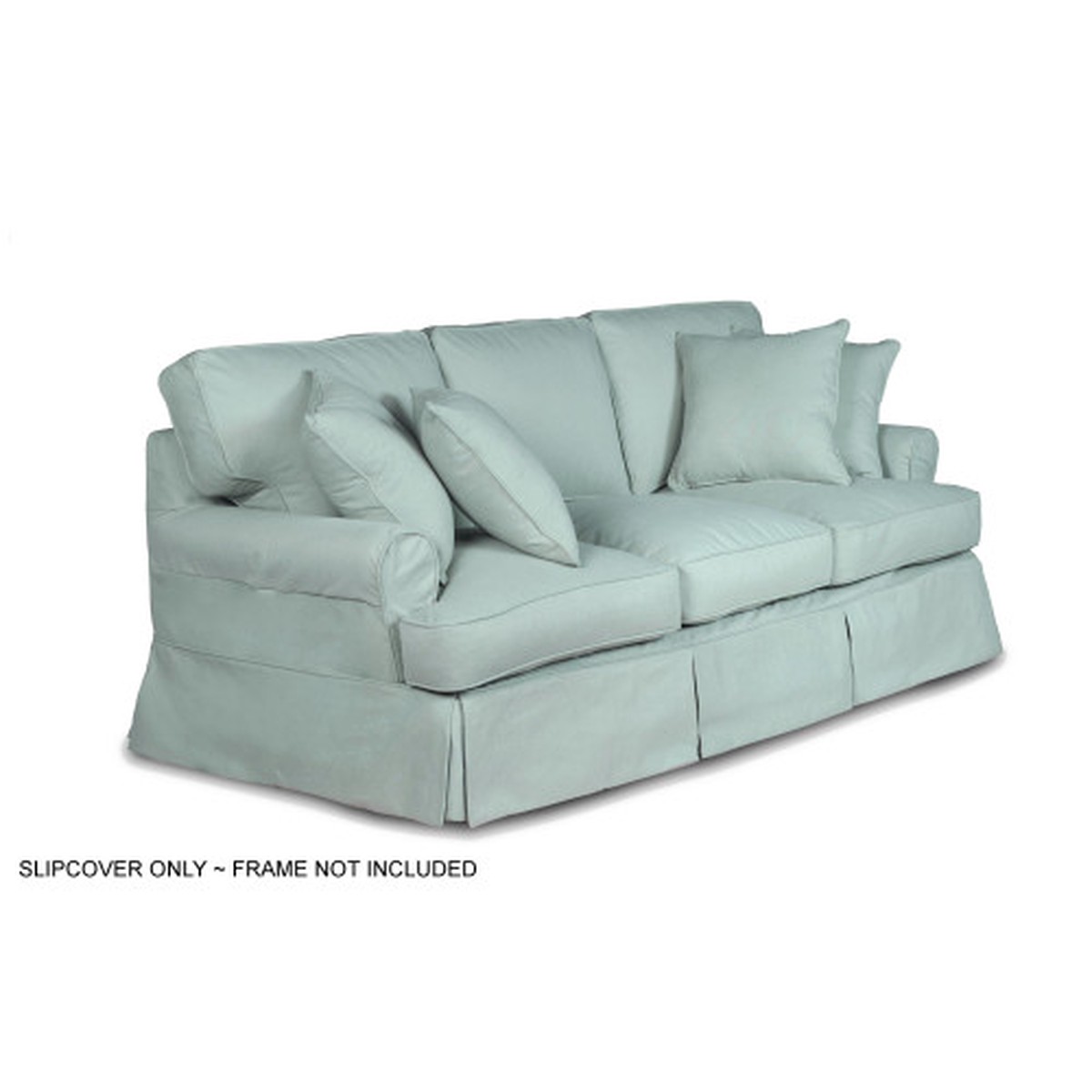 Sunset Trading Horizon T-Cushion Sofa Slipcover Performance Fabric Ocean Blue