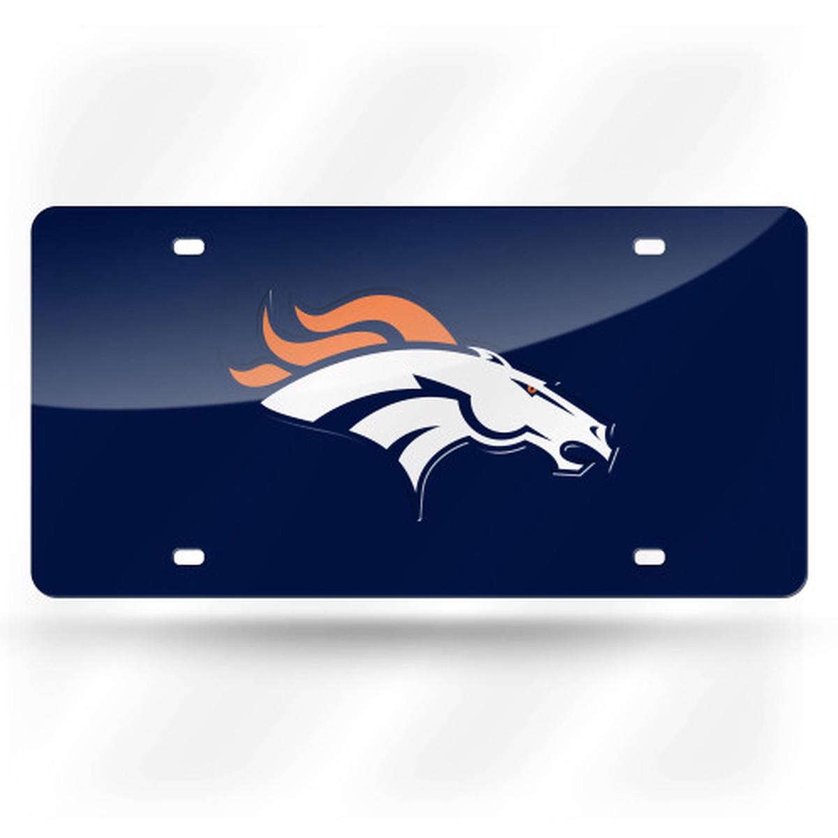 12" Blue and White NFL Denver Broncos Cut Tag