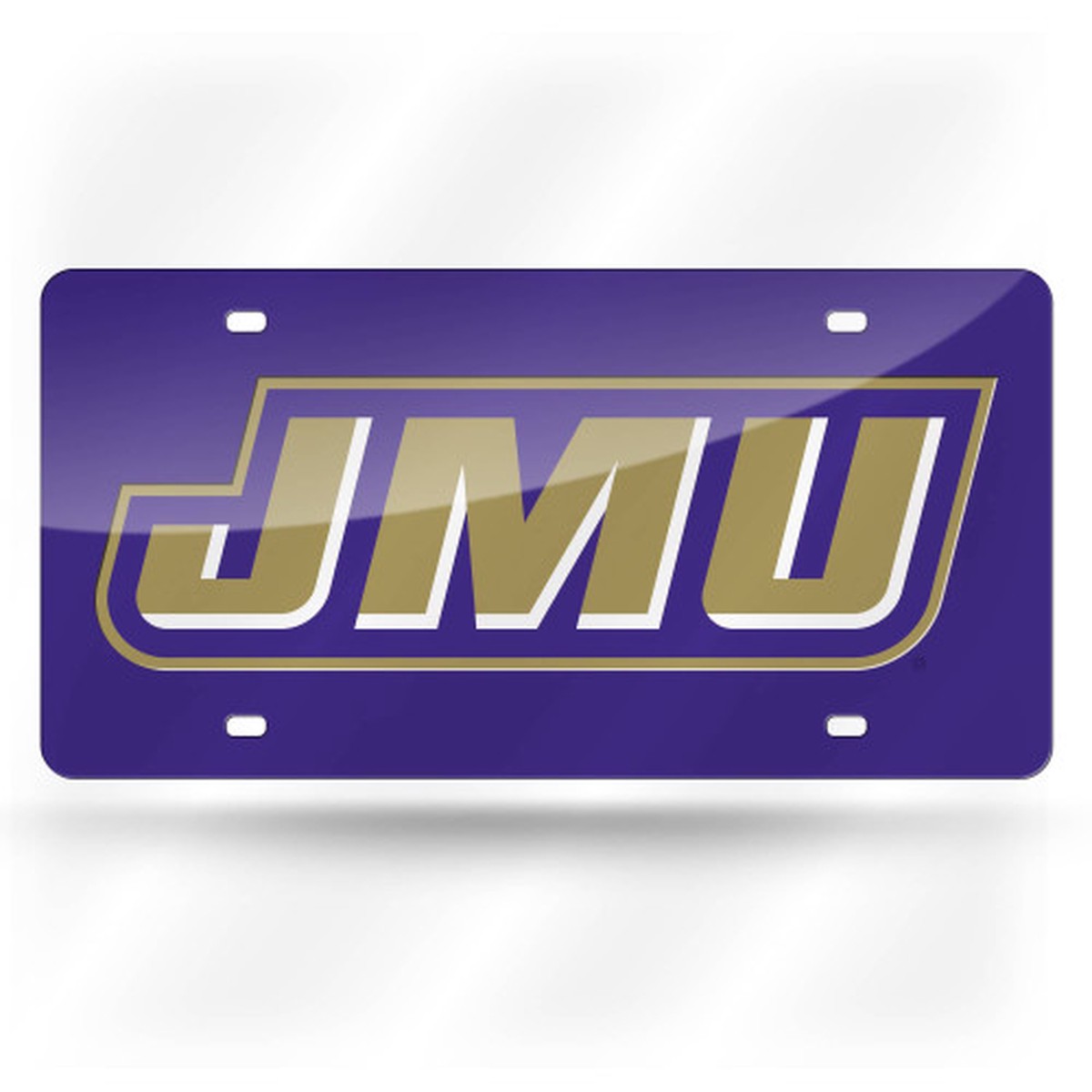 12" Purple and Brown College James Madison Dukes Tag