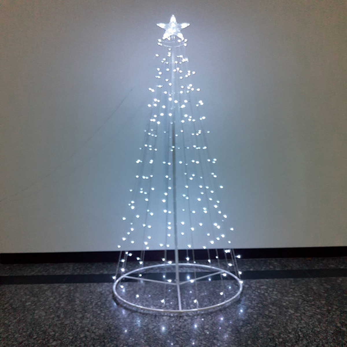 6.75' Pre-Lit Multi-Function Timed Outdoor Christmas Tree, LED RGB Lights with Remote