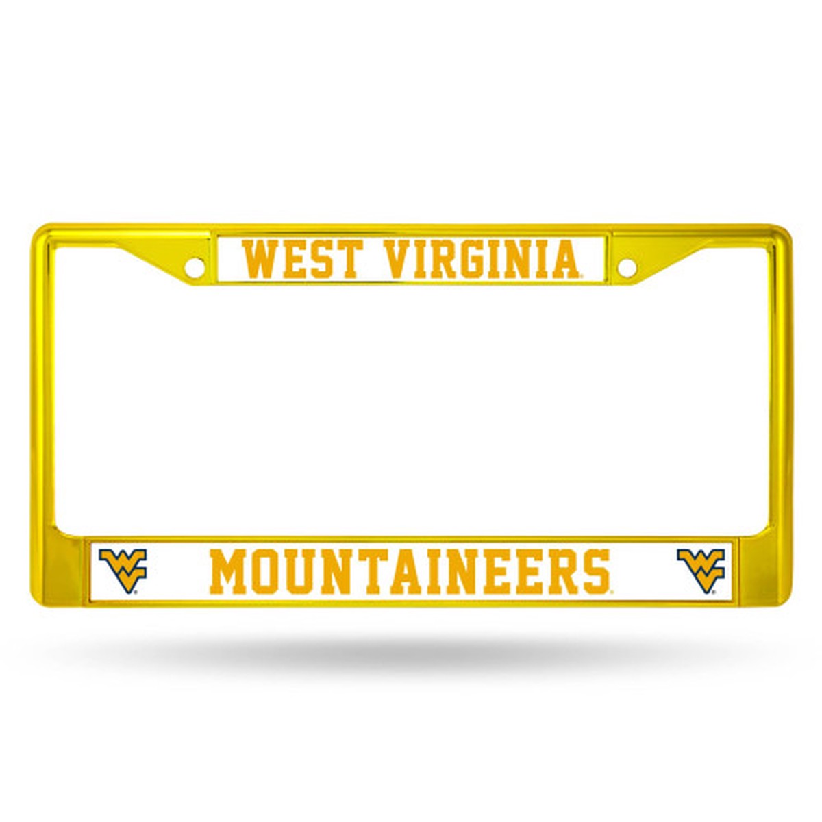 6" x 12" Yellow and White College West Virginia Mountaineers Lime License Plate Cover