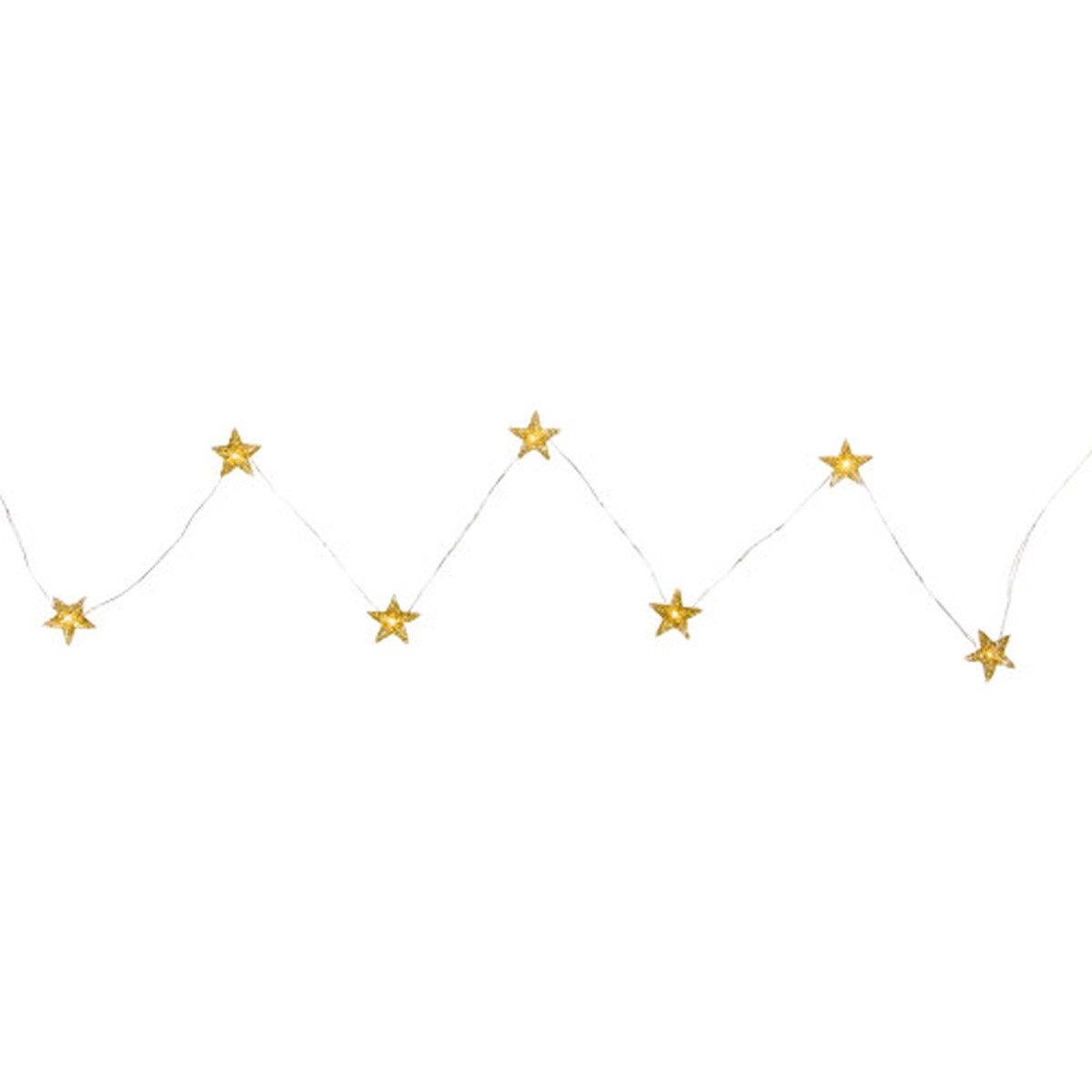 LED Mini Star Christmas Light Set - Warm White - 4" Spacing - Silver Wire - 20ct