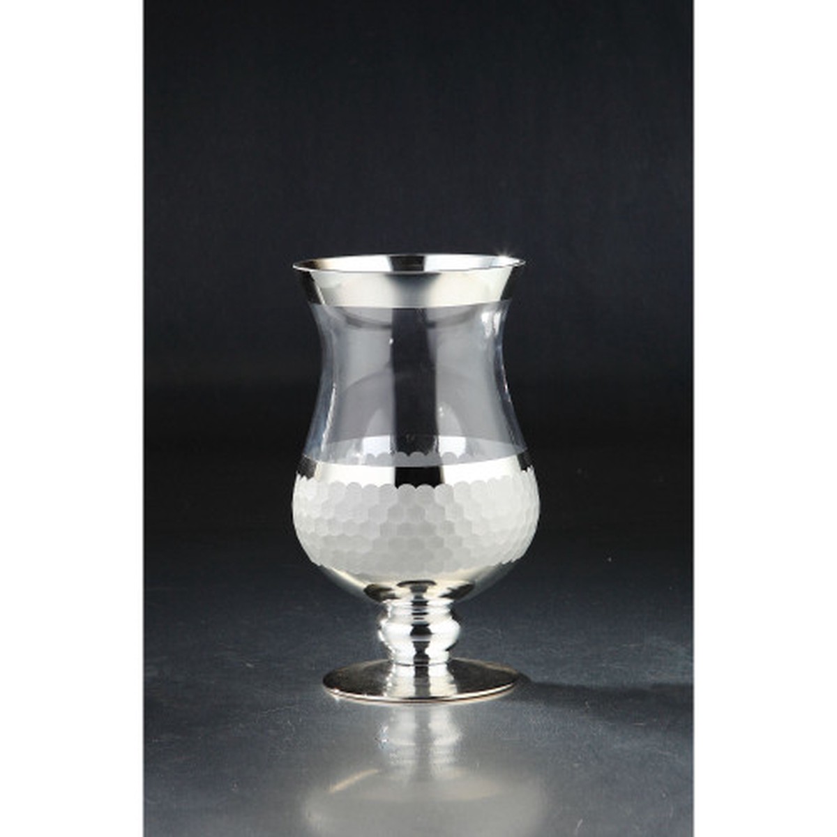 10 Silver Hurricane Glass Vase Tabletop Decoration