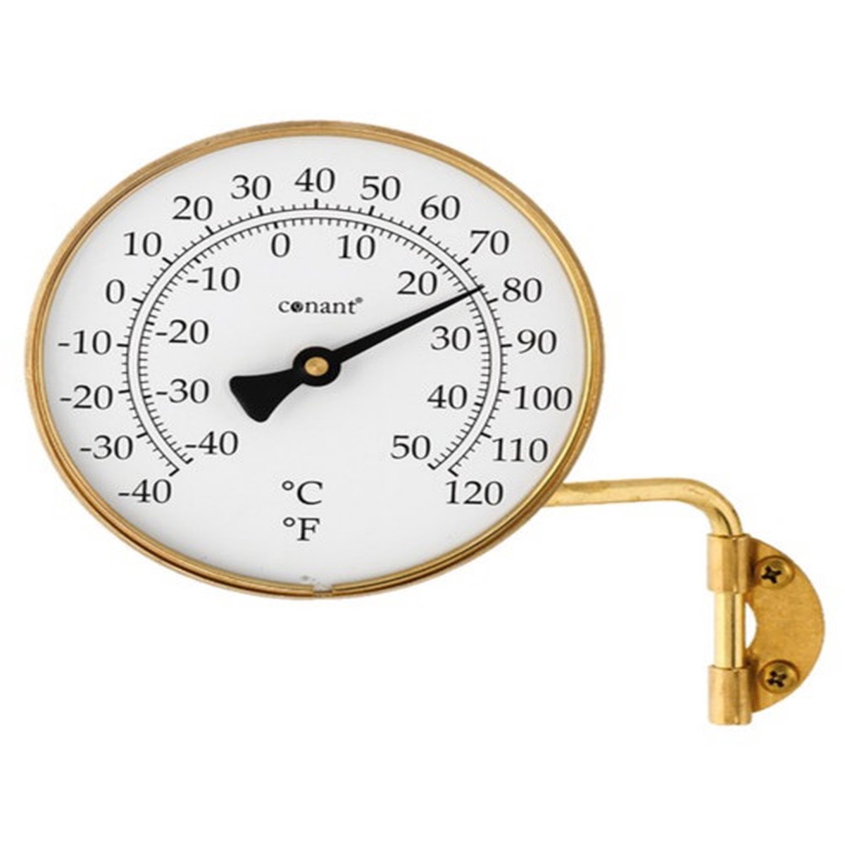 11″ Gold and White Round Vermont Weather Station