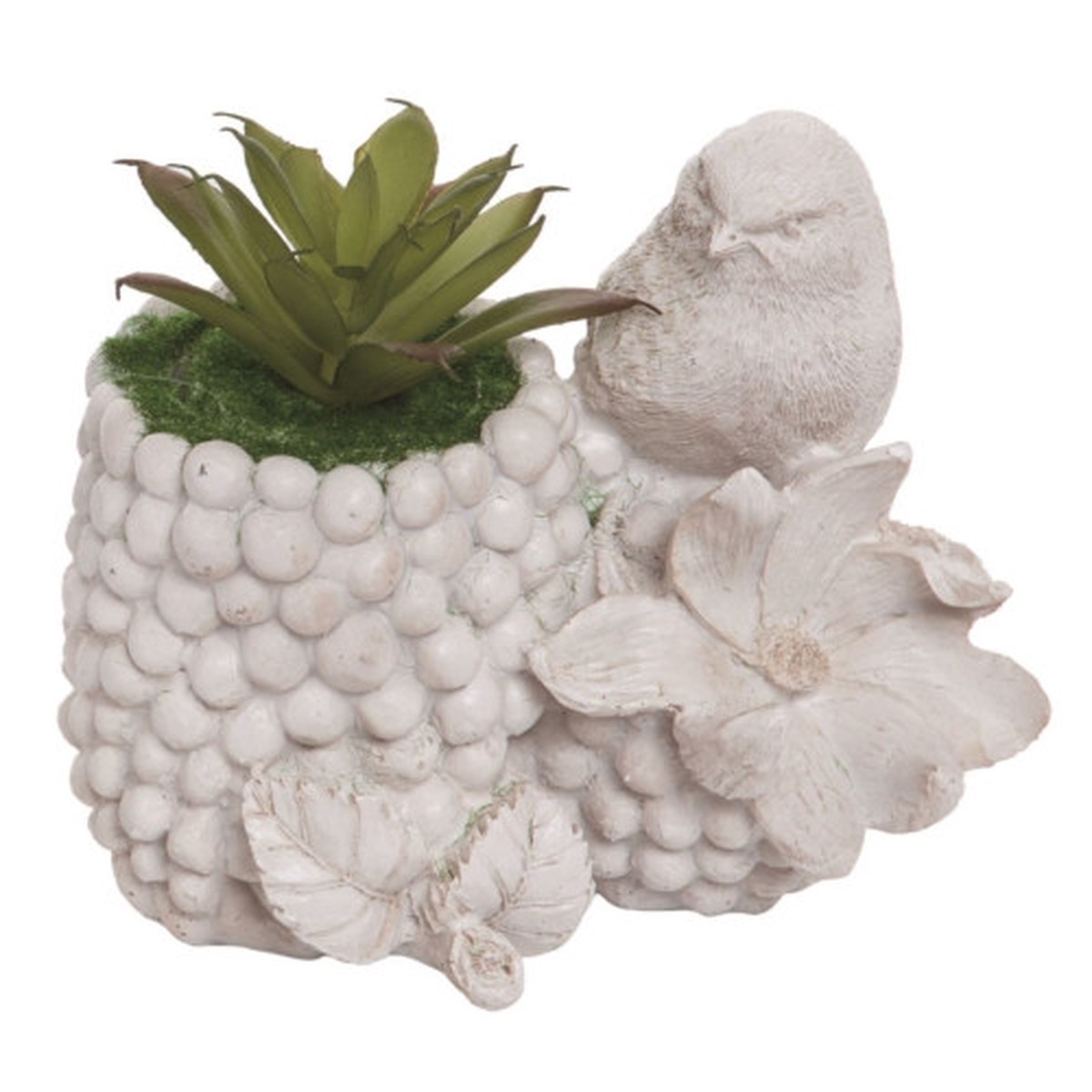 4.5" Bird with Flowers Succulent Planter Spring Decoration