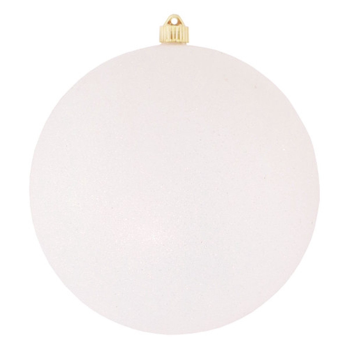 Snow Ball White Shatterproof Glitter Christmas Ball Ornament 10″ (250mm)