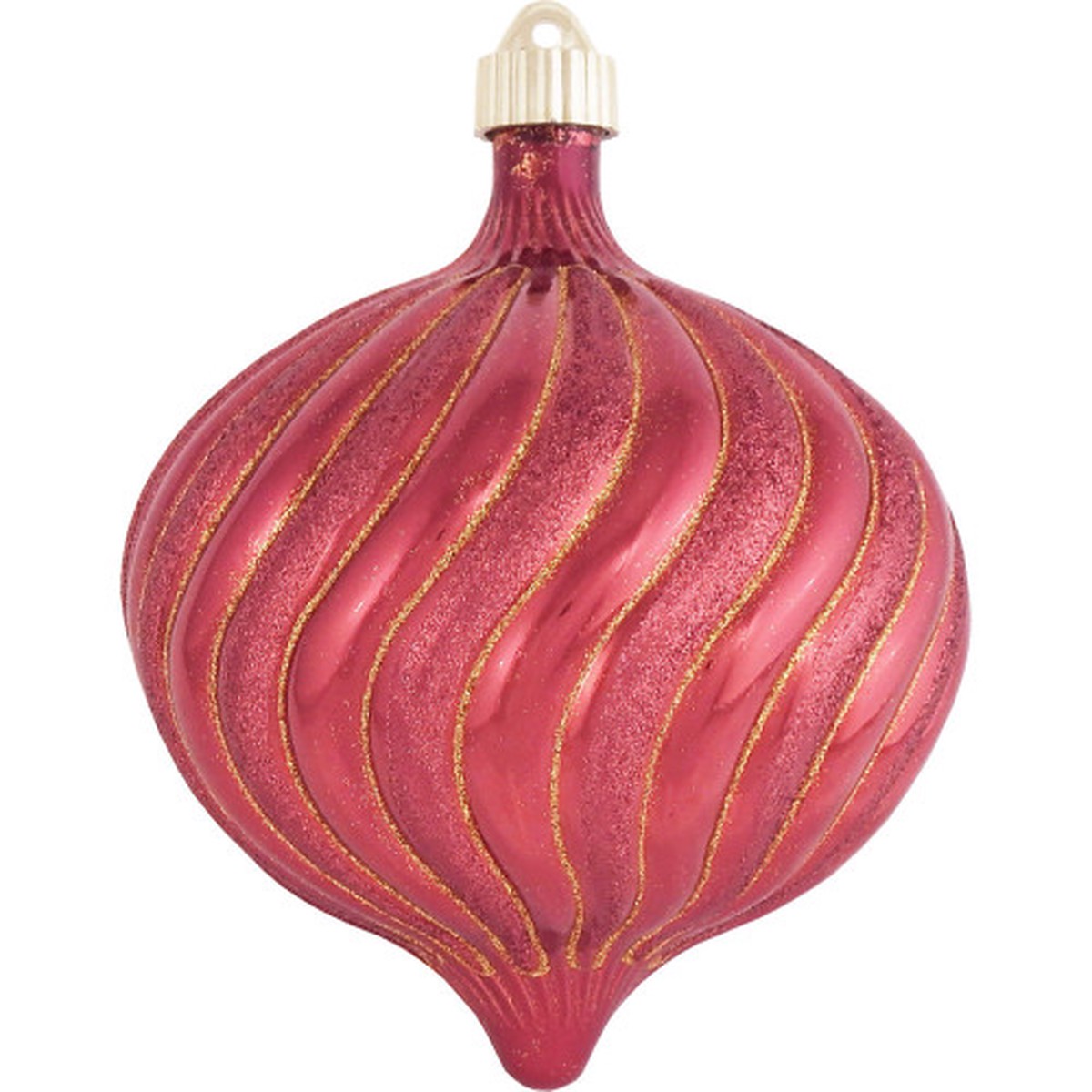 Sonic Red Swirled Onion Shatterproof Glitter Christmas Ornament 6″ (150mm)