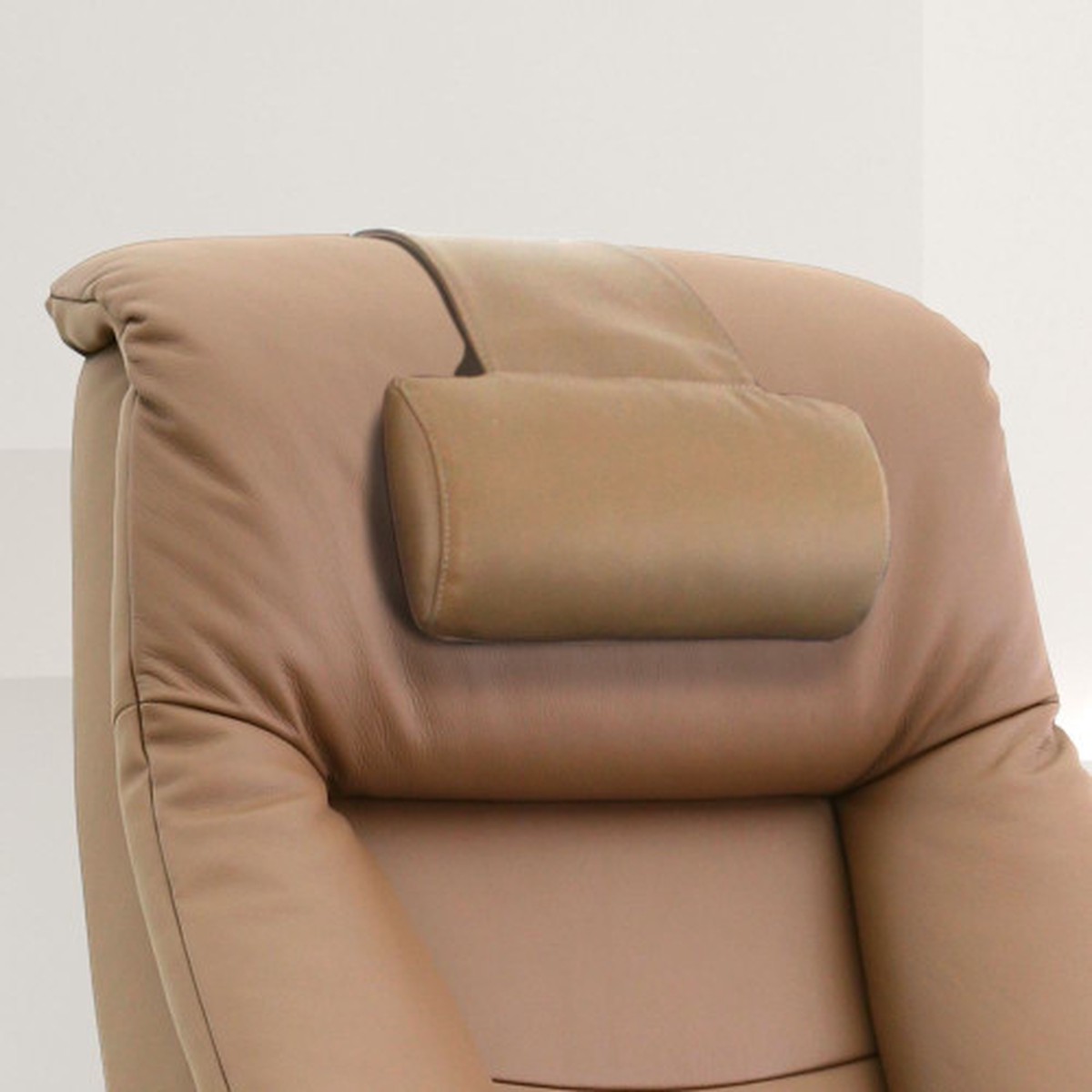 13.5″ Tan Brown Solid Contemporary Rectangular Cervical Pillow