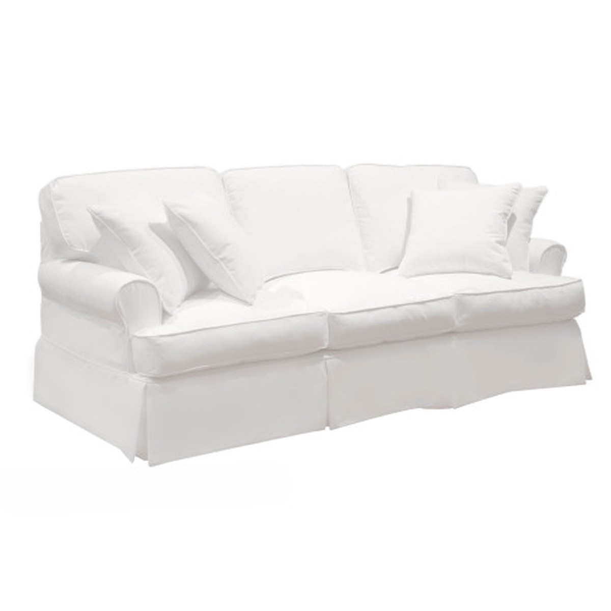 Sunset Trading Horizon T-Cushion Sofa Slipcover – White