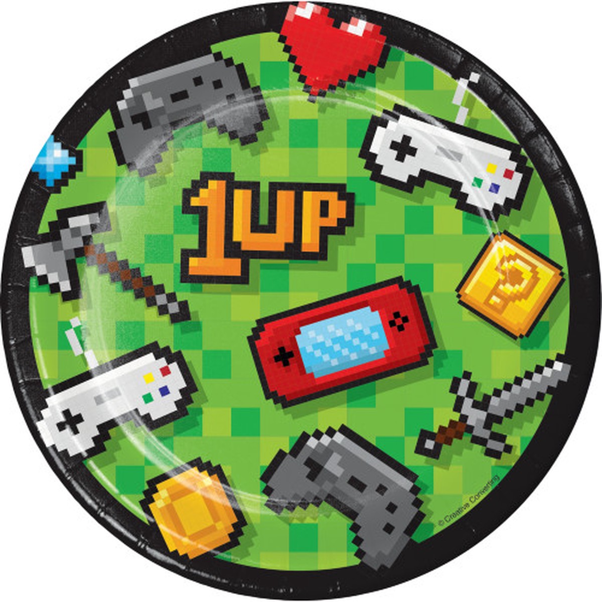 Video Game Disposable Luncheon Plates – 6.75″ – Club Pack of 96