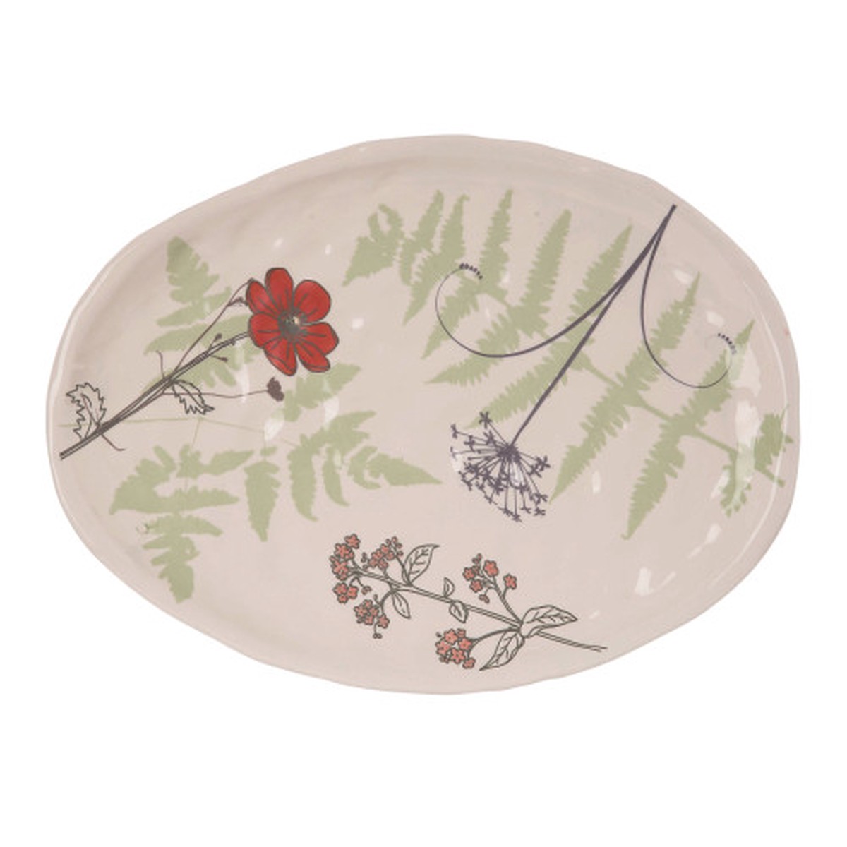 11″ Garden Style Floral Spring Outdoor Platter